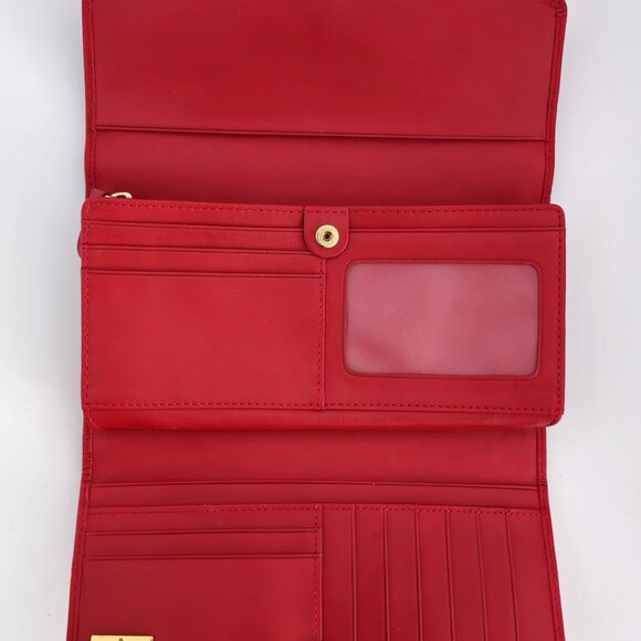 NWOT Vivienne Westwood Genuine Italian Leather Wallet - Red - Picture 3 of 5
